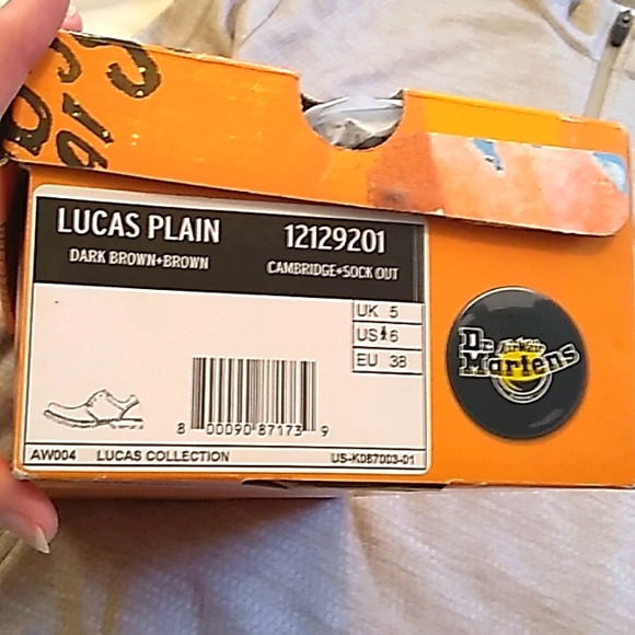 NIB Dr. MARTENS brown Lucas Cambridge Sock Out shoe size 7 L or 6 men - Picture 11 of 12